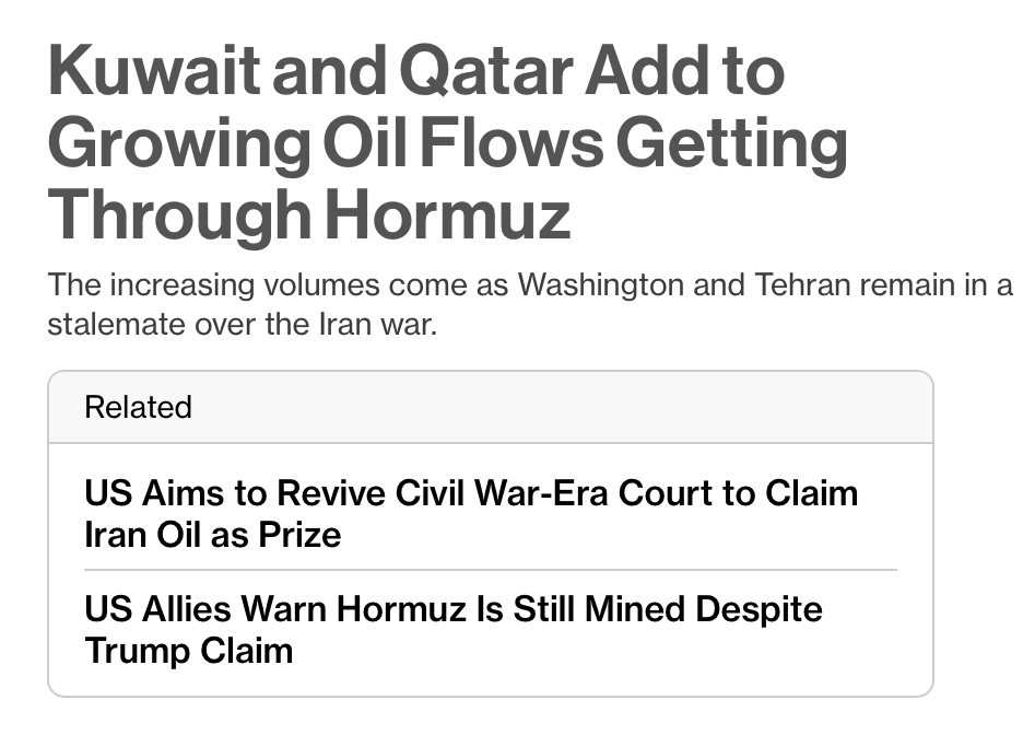 Iran War: Bloomberg Claims High Oil Flows Through Hormuz as Iran Threatens for Real Closure; Diesel Stress Rises as Canada Oil Exports to Fall Near Term; Investors Diss Bessent Treasury Meddling, Finger Inflation as the Issue Iran War: Bloomberg Claims High Oil Flows Through Hormuz as Iran Threatens for Real Closure; Diesel Stress Rises as Canada Oil Exports to Fall Near Term; Investors Diss Bessent Treasury Meddling, Finger Inflation as the Issue
