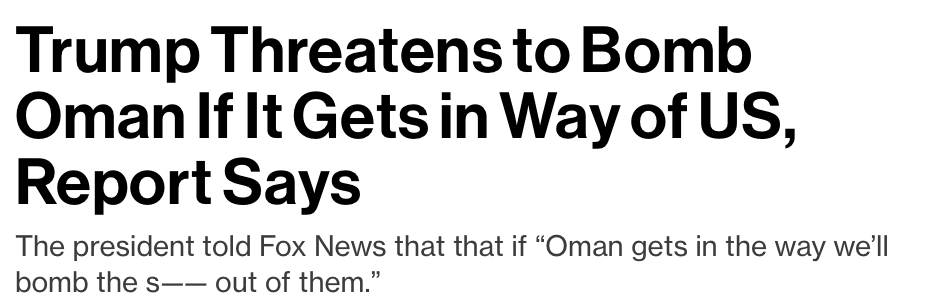 Iran War: Trump Threatens to Bomb Oman as Iran Attacks on Shipping Notch Up, WSJ Reports Planning for Bigger Escalation; Debate Over Covert Transits Iran War: Trump Threatens to Bomb Oman as Iran Attacks on Shipping Notch Up, WSJ Reports Planning for Bigger Escalation; Debate Over Covert Transits