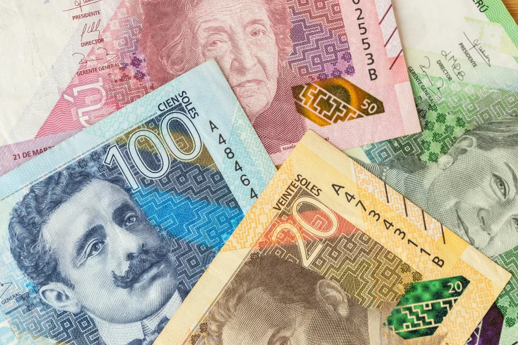 EPU: A Mining ETF With A Large-Cap Bank (NYSEARCA:EPU) Peru money, business background. Financial concept. Peruvian soles, flat lay. close up