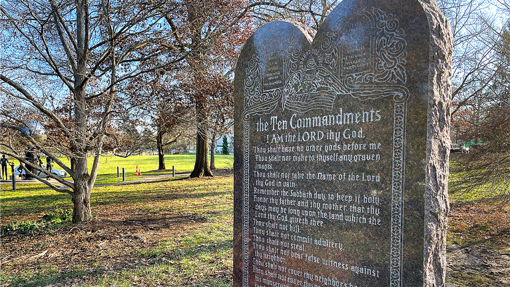 Ten Commandments monument restored to Kentucky state Capitol after decades Ten Commandments monument restored to Kentucky state Capitol after decades