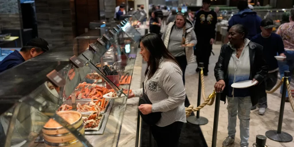 Old-school Las Vegas buffets with cheap eats are disappearing, replaced by 'luxury' options