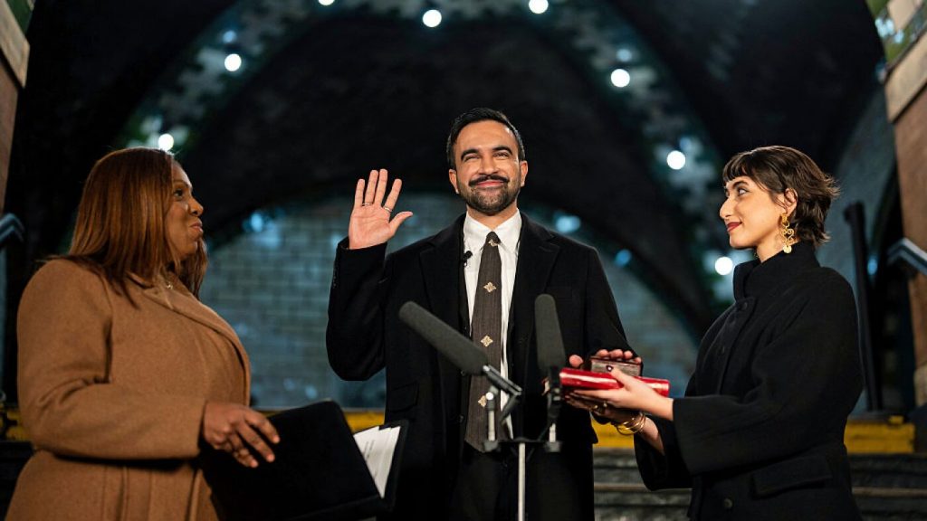 Zohran Mamdani sworn in as New York City mayor, capping historic rise : NPR Zohran Mamdani sworn in as New York City mayor, capping historic rise : NPR