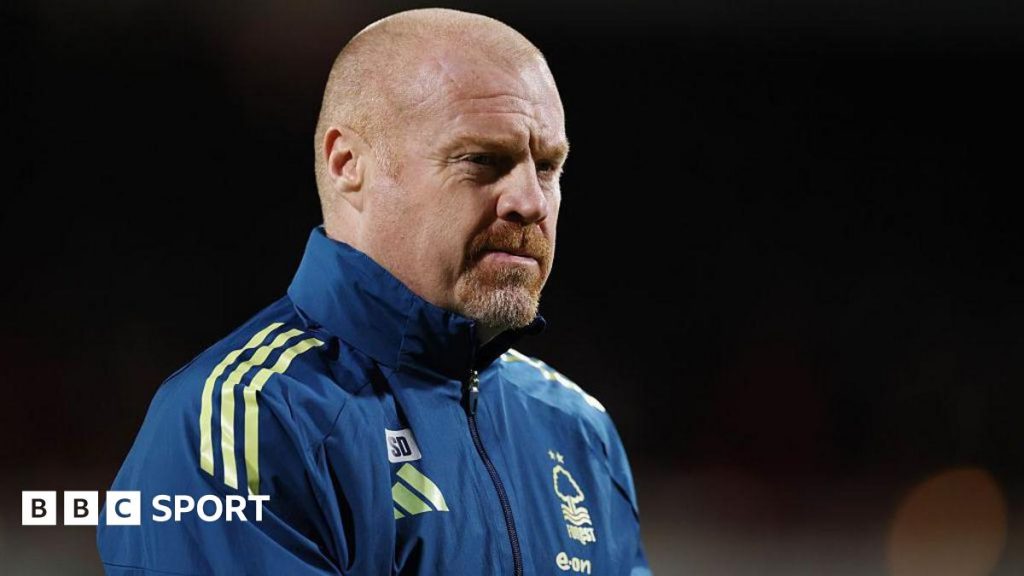 Nottingham Forest boss Sean Dyche pictured on the touchline