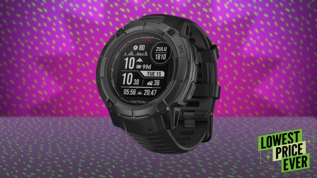 The Garmin Instinct Solar 2X Tactical Watch Is $200 Off Right Now