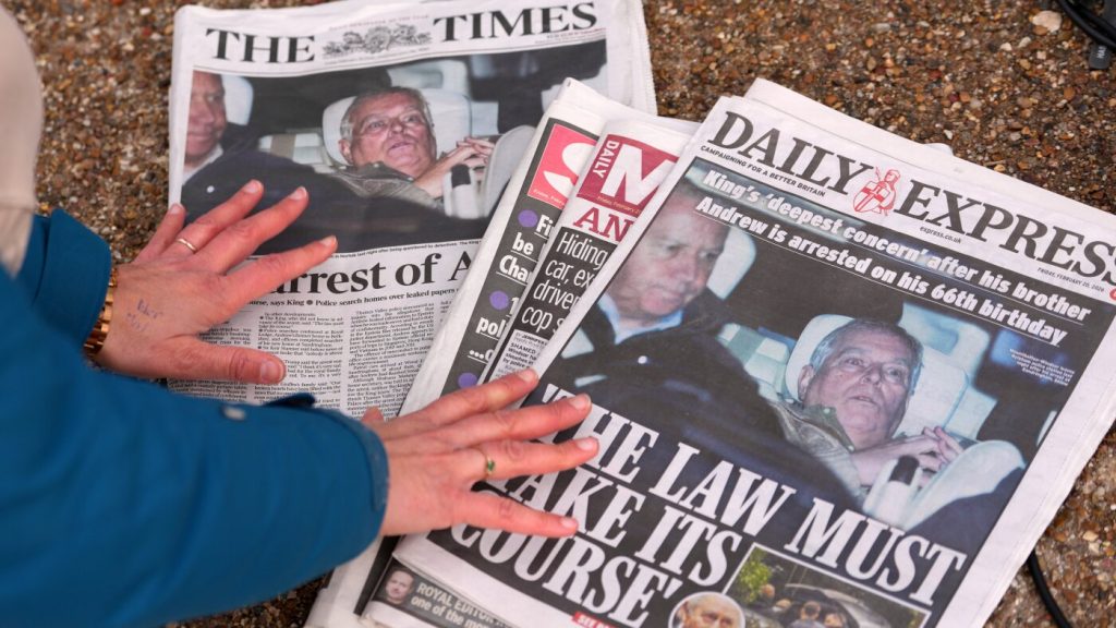 U.K. police search ex-Prince Andrew’s home after arrest over Epstein ties : NPR U.K. police search ex-Prince Andrew's home after arrest over Epstein ties : NPR