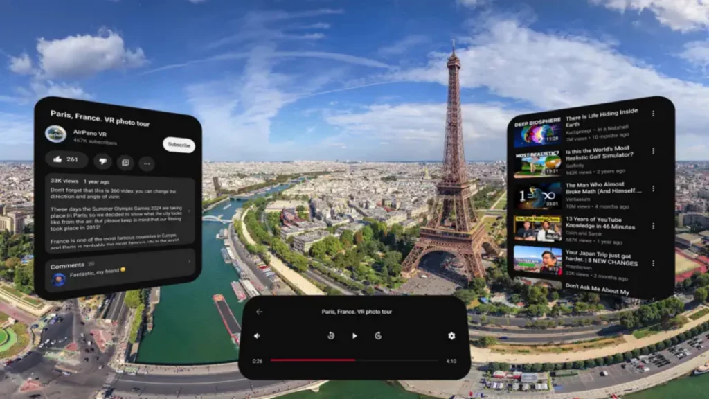 YouTube Finally Released an App for the Apple Vision Pro