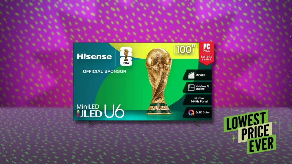 The 100-Inch Hisense U65QF TV Is $500 Off Right Now