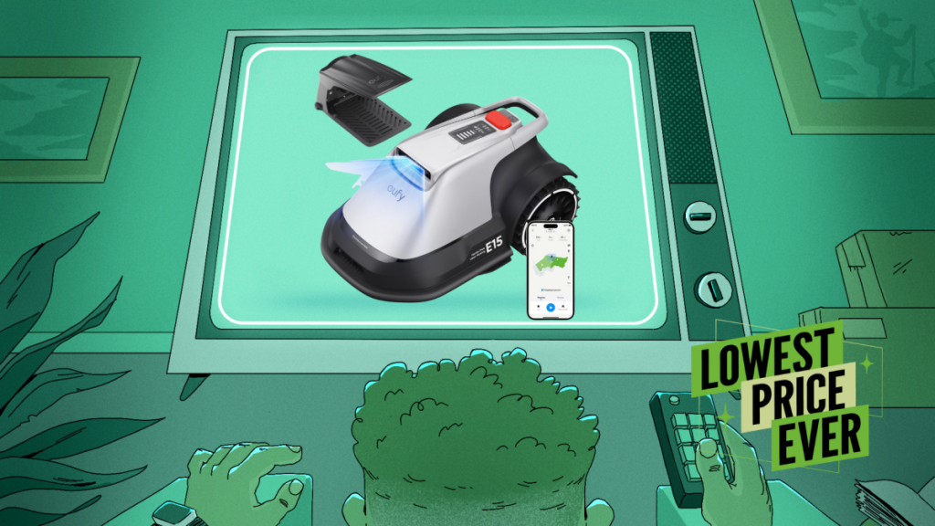 The Eufy E15 Robot Lawnmower E15 is 59% Off Right Now