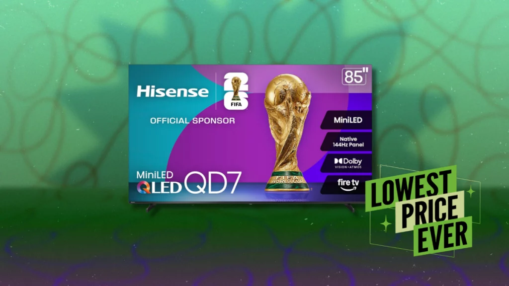 The Hisense 85QD7QF Mini-LED TV Is Almost 40% Off Right Now