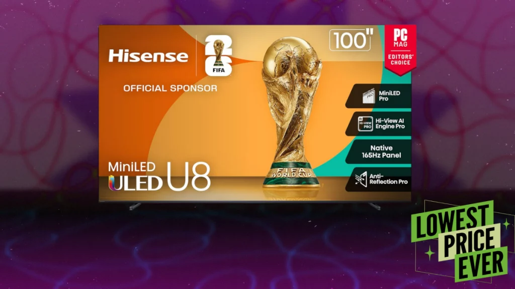 This 100-Inch Hisense QLED TV Gets Super Bright, and It’s $1,200 Off Right Now This 100-Inch Hisense QLED TV Gets Super Bright, and It's $1,200 Off Right Now